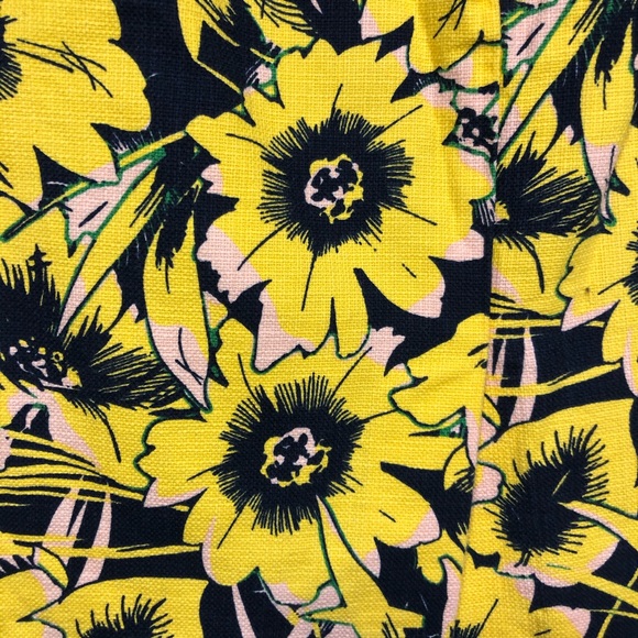 J. Crew Yellow&Navy Floral Pencil Skirt - Picture 3 of 6